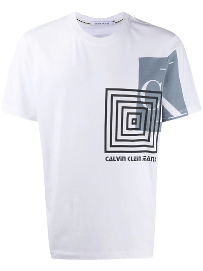 Calvin Klein Jeans Est.1978 T-shirt Mit Grafischem Print In White