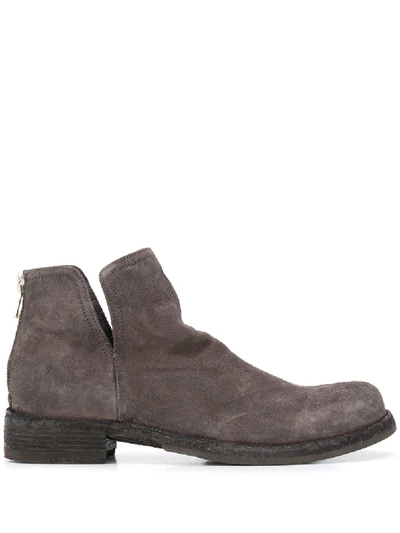 Officine Creative Cut-out Ankle Boots In Grey