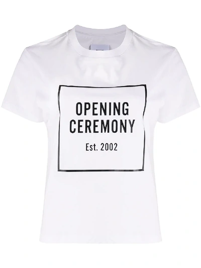 Opening Ceremony Box Logo Loose-fit T-shirt In White
