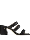 Jimmy Choo Auna 65 Block-heel Leather Mules In Black