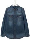 DIESEL TEEN POINTED YOKE DENIM SHIRT