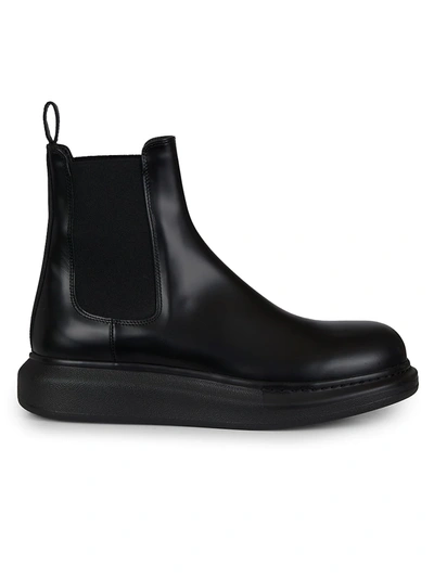 ALEXANDER MCQUEEN MEN'S PLATFORM LEATHER CHELSEA BOOTS,400011118304