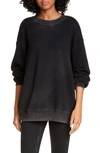 Cotton Citizen Black Brooklyn Oversized Sweatshirt In Vintage Black