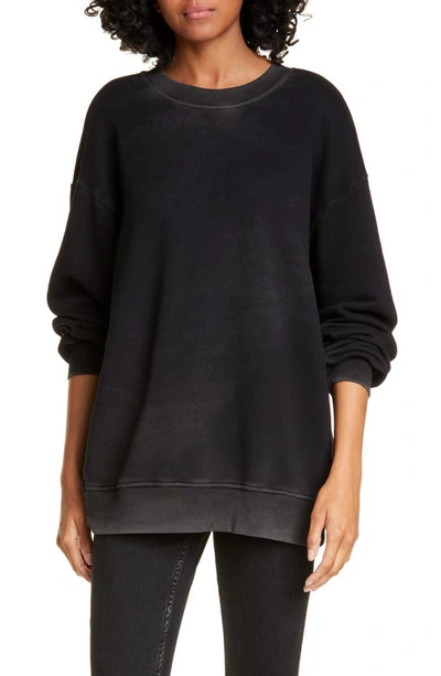 Cotton Citizen Black Brooklyn Oversized Sweatshirt In Vint Black