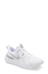 Nike React Miler Women's Road Running Shoes In White,pure Platinum,metallic Silver