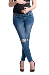 PREGGO LEGGINGS SANTA MONICA RIPPED SKINNY MATERNITY JEANS,PL24.SANTA.JEANS.S