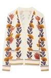 TORY BURCH MADELINE FLORAL CARDIGAN,73328