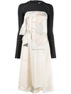 MARINE SERRE LAYERED FLORAL-PRINT DRESS,15487395