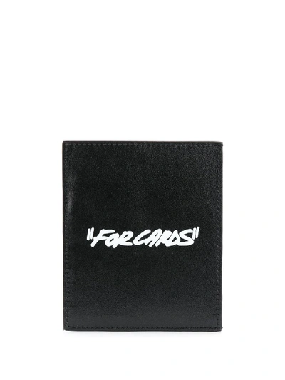 Off-white For Cards Logo-print Cardholder In Black