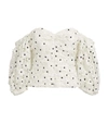 SELF-PORTRAIT DAISY GUIPURE PUFF-SLEEVED TOP,15546361