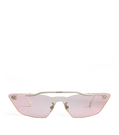 Off-white Cat Eye Mask Sunglasses In White