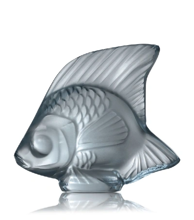 Lalique Crystal Fish Sculpture In Blue