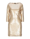 GLAMOROUS GLAMOROUS WOMAN SHORT DRESS GOLD SIZE 8 POLYESTER,34885616PQ 4