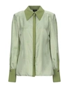 Elisabetta Franchi Silk Shirts & Blouses In Green