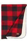 PENDLETON REVERSIBLE PLAID & FAUX SHEARLING THROW BLANKET,01297