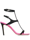 Pucci Square-toe Sandals In A61-nero+bordeaux/gerani