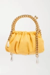 ROSANTICA MARIA LUISA FAUX PEARL-EMBELLISHED COTTON AND GOLD-TONE TOTE