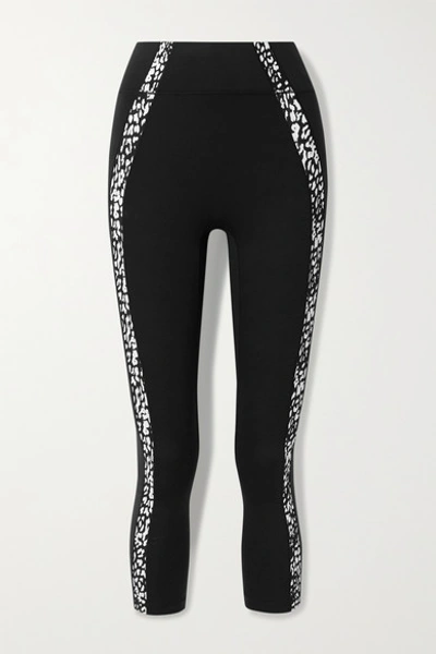 All Access Pace Cropped Stretch Leggings In Black