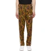 PALM ANGELS PALM ANGELS BLACK AND ORANGE TIGER TRACK trousers