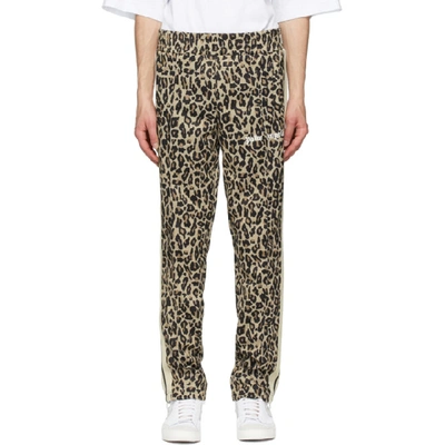 Palm Angels Leopard-print Track Pants In Brown