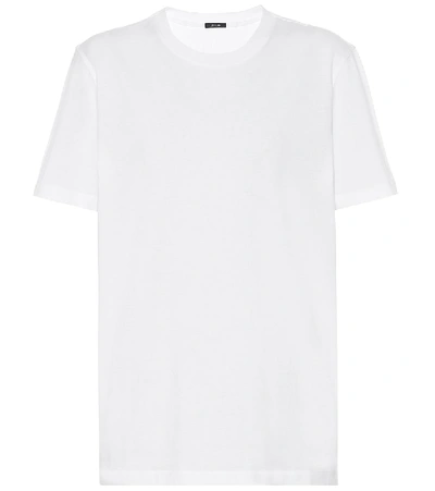 Joseph Round-neck Relaxed-fit Cotton-jersey T-shirt In White