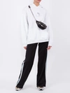 OFF-WHITE WIDE LEG SIDE STRIPE TRACK PANTS BLACK