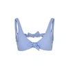 Heidi Klein Bora Bora Bow-detailed Ribbed Bikini Top In Light Blue