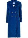 Macgraw Double-breasted Midi Coat In Blue
