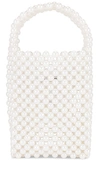 FAITHFULL THE BRAND FREDERIKKE 珍珠装饰包 – WHITE PEARL,FAIB-WY3