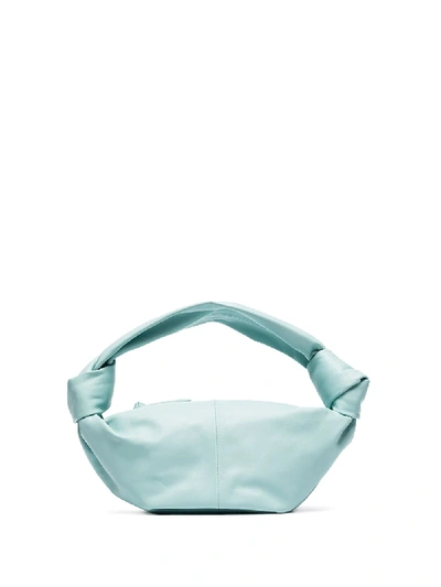 Bottega Veneta Blue Mini Jodie Leather Clutch Bag