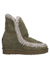 Mou Ankle Boots In Military Green