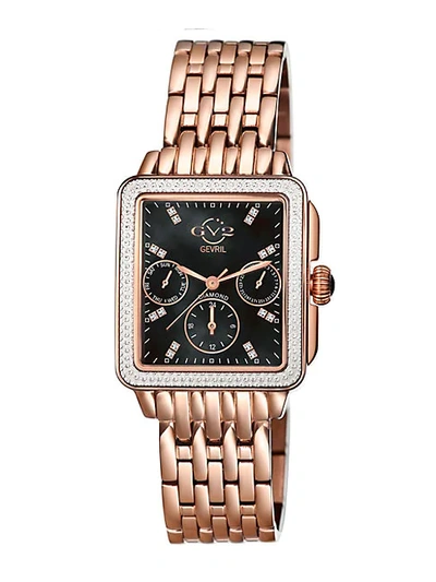 Gv2 Bari Multi Rose-goldtone Stainless Steel Diamond Watch