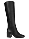VIA SPIGA DESI BLOCK HEEL LEATHER BOOTS,0400012502830