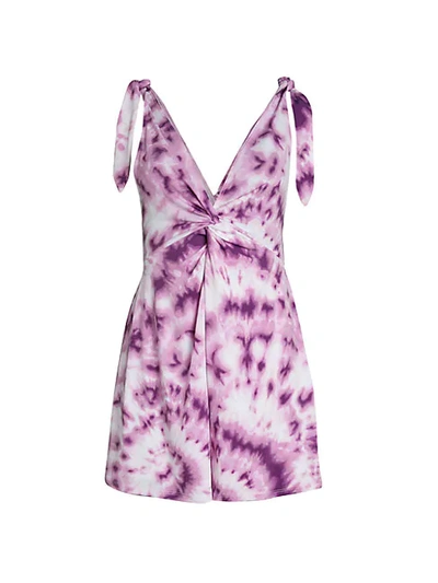 Bcbgeneration Tie-dye Romper In Lavender