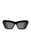 Loewe Anagram-logo Cat-eye Acetate Sunglasses In Black
