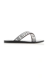 GIVENCHY GROSGRAIN AND LEATHER SLIDES,802341