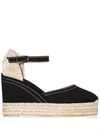 CASTAÃ±ER BLACK CANDY 80 ESPADRILLE WEDGE HEELS