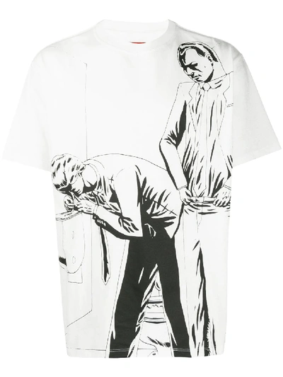 424 Narcotics Print T-shirt In White