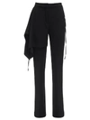 ATLEIN BLACK DRAPED SATIN PANTS,P03202 TC80