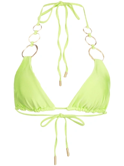 Cult Gaia Zoey Bikini Top In Green