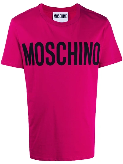 Moschino T-shirt Mit Logo-print In Pink