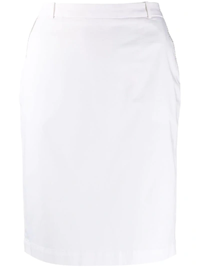 Fabiana Filippi Monili-trimmed Pencil Skirt In White
