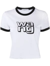 ALEXANDER WANG T LOGO-PRINT CROPPED T-SHIRT