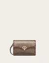 VALENTINO GARAVANI VALENTINO GARAVANI SMALL ROCKSTUD METALLIC GRAINY LEATHER CROSSBODY BAG