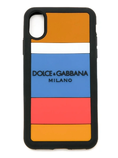 Dolce & Gabbana Striped Iphone X Max Case In Multicolour