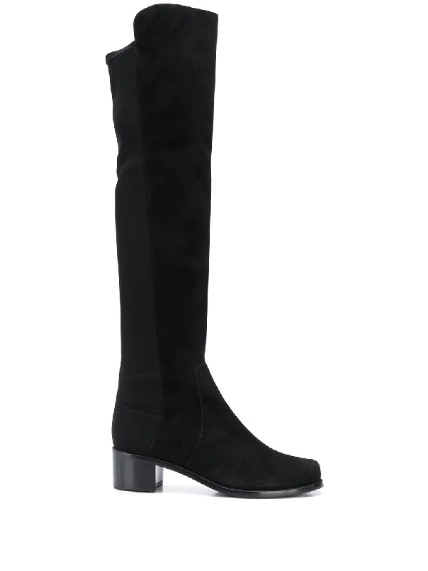 Stuart Weitzman Women's Reserve Suede Over-the-knee Boots In Black ...