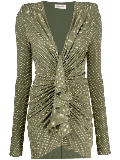 green studded dress Claudia Green Crystal Mini Dress 1X / Green main image 0