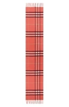 Burberry Giant Icon Check Cashmere Scarf In Clay Sienna