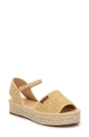 FENDI FF EMBROIDERED LOGO PLATFORM ESPADRILLE SANDAL,8P8011-ABOH