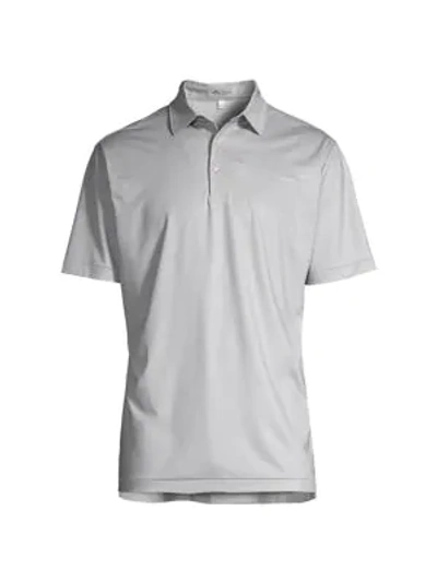 Peter Millar Villa Tile Jersey Polo Shirt In British Grey
